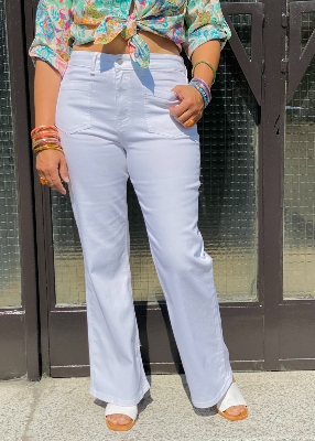 Jean Wide blanc 