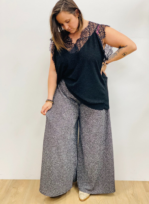 Pantalon fluide lurex Disco