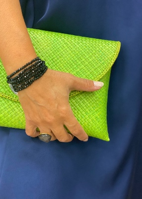 Sautoir perles de verre 58cm