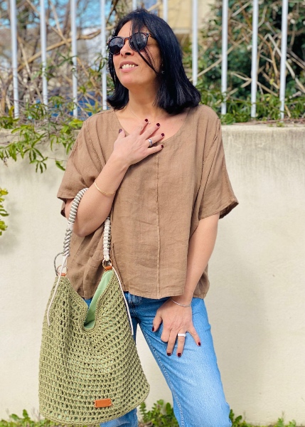 Panier souple macramé defile