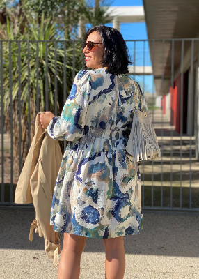 Robe  Cali col V marine
