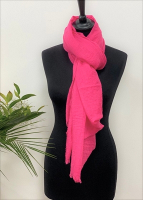 Foulard uni en viscose modle brise 