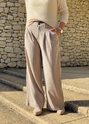 Pantalon fluide Meo beige