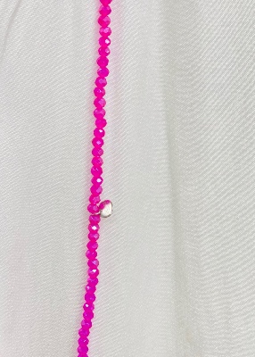 Sautoir perles de verre 50cm