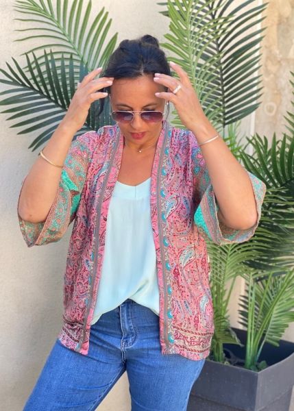 Kimono soie Alba 