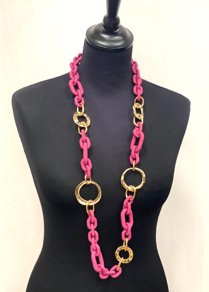 Sautoir maillons colorés 