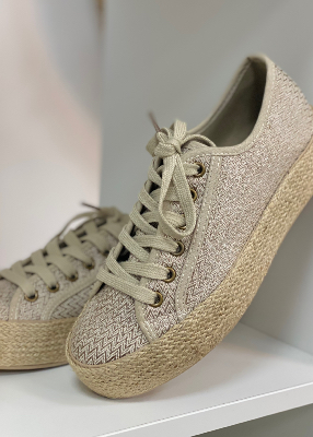 Baskets en toile Epi Taupe