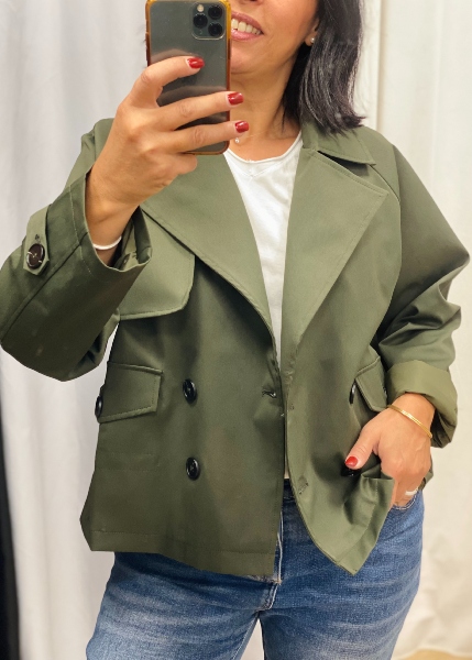 Veste Trench crop Wendy 