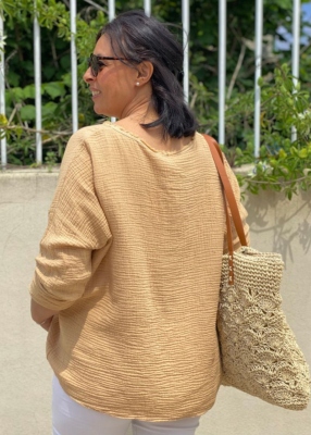 Top Elisa gaze de coton 