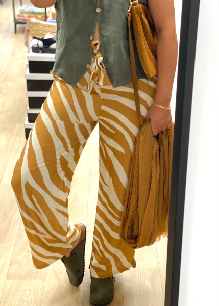 Pantalon fluide Zebra