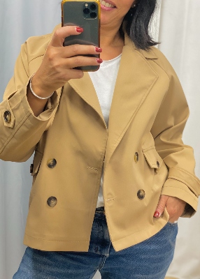 Veste Trench crop Wendy 