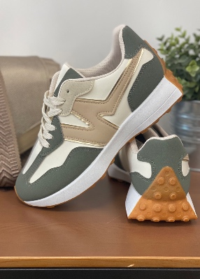 Baskets modèle Olympe beige