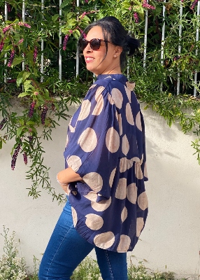 Blouse imprimée Gros pois 