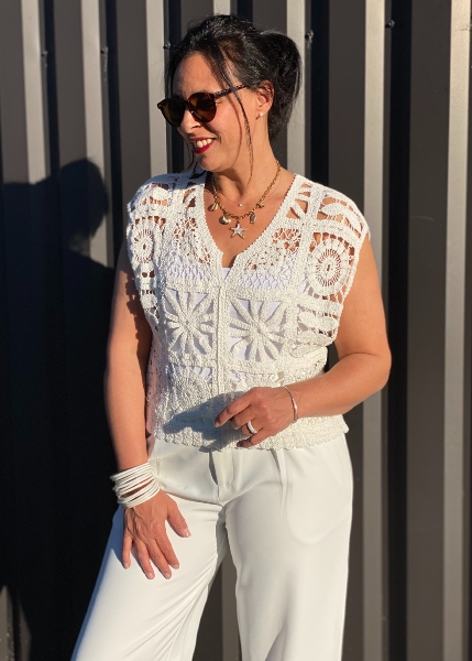 Top façon crochet Mia ajouré 