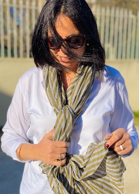 Foulard  en coton Palme defile