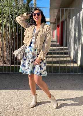 Robe  Cali col V marine