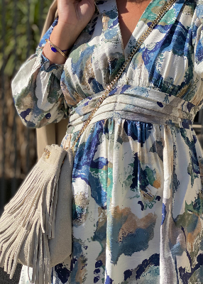 Robe  Cali col V marine