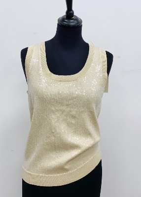 Debardeur uni Strass 