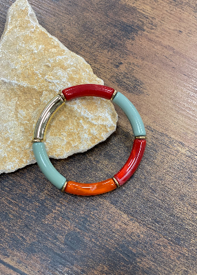 Bracelet petites perles tubes 