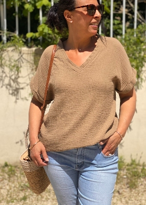 Top Laly  gaze de coton 