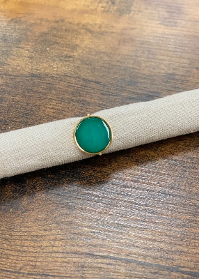 Bague acier fantaisie, menthe