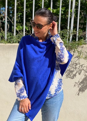 Chemise imprimée Nana bleu