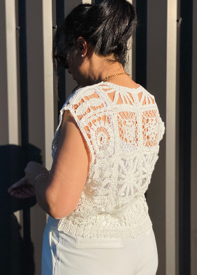 Top façon crochet Mia ajouré 