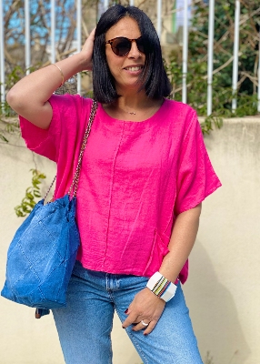 Top en lin Arlo defile