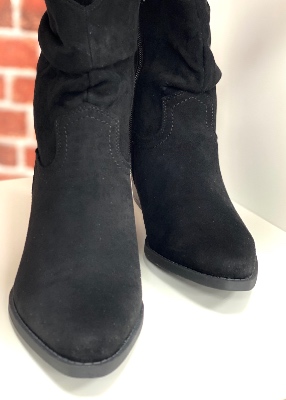Bottines plissées noir