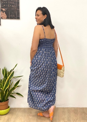 Robe fluide Marion bleu