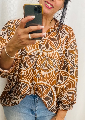 Blouse imprime Kalycia 