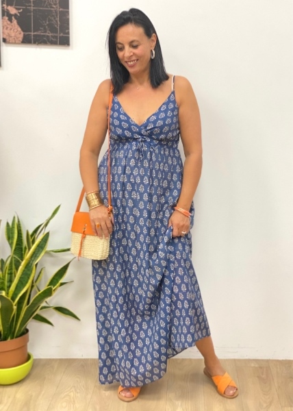 Robe fluide Marion bleu